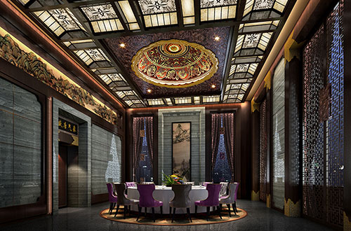 石门低调奢华的新中式酒店设计效果图